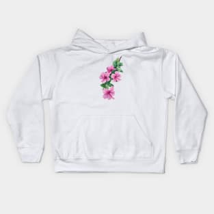 Watercolor hibiscus Kids Hoodie